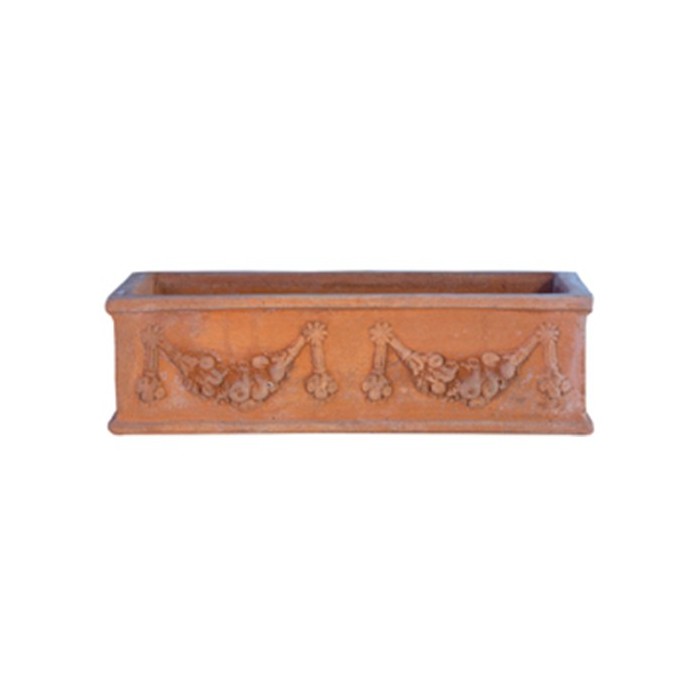 Double-Festooned Terracotta Box from Impruneta